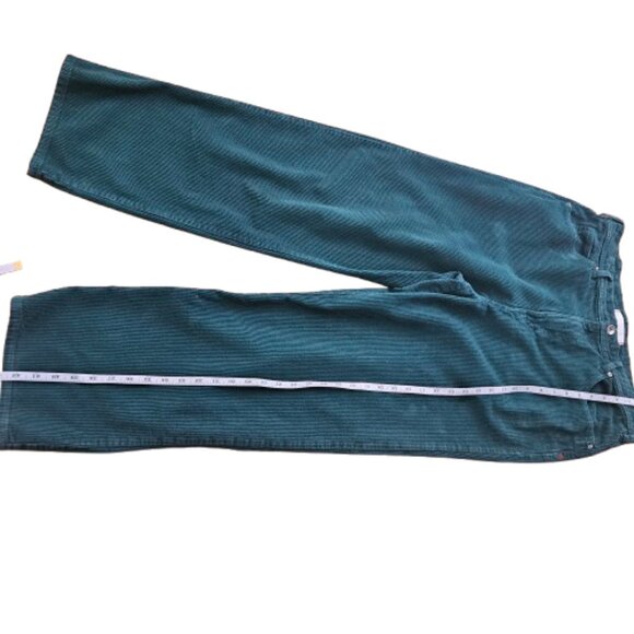 BDG Urban Outfitters  High and Wide 100% Cotton Green Corduroy Pants Sz 34 - Picture 14 of 14